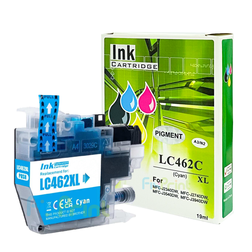 Cartridge Xantri Bro LC462XL LC-462XLC LC 462 XL Cyan Chip, Printer Bro MFC-J2340DW MFC-J2740DW MFC-J3540DW MFC-J3940DW