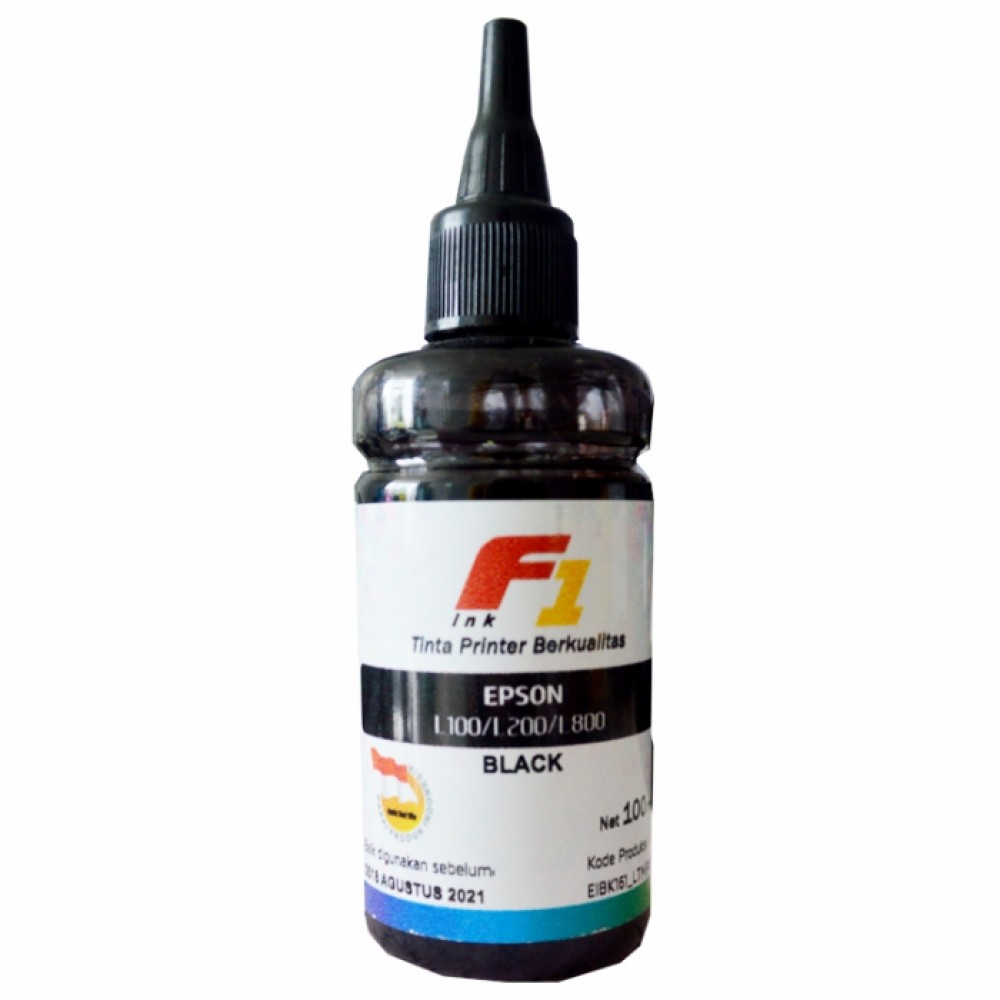 Tinta Refill Dye Base F1 (BOTOL BULAT) Black 100ml Printer EP L Series L380 L650 L460 L465 L480 L485 L605 L405 L455 L385 L805 L810 L850 L110 L210 L350 L800 L1300 L1800 L365 L310 L360 L220 L565 L120 L355 L550 L555 L100 L200