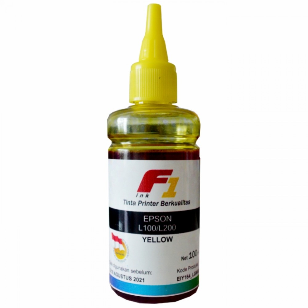 Tinta Refill Dye Base F1 (BOTOL BULAT) Yellow 100ml Printer EP L Series L380 L650 L460 L465 L480 L485 L605 L405 L455 L385 L805 L810 L850 L110 L210 L350 L800 L1300 L1800 L365 L310 L360 L220 L565 L120 L355 L550 L555 L100 L200