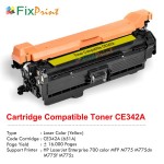 Cartridge Toner Compatible HPC CE342A CE272A 651A Yellow, Printer HPC LaserJet Enterprise 700 color MFP M775 M775dn M775f M775z CP5520 CP5525 CP5525dn CP5525n CP5525xh MFP M750 M750dn M750n M750xh